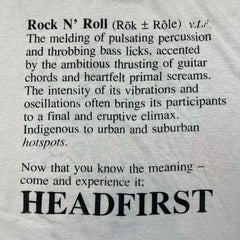 Vintage 80s URIAH HEEP Head First Sleeveless Mens Medium White Rock Promo Band Tank Top