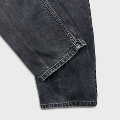 Vintage Y2K Levi's 505 Jeans Mens 33x30 Black Regular Fit Straight Leg Dark Wash Denim Pants