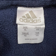 Vintage Y2K Adidas Fleece Mens XL Blue 1/4 Zip Essentials Spell Out Jacket