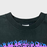 Vintage 90s Old Dogs Hawgs Coombs BC T Shirt Mens Large Black Faded Motorcycle Tee