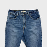 Levi's 70s Style High Flare Jeans Womens 31x24 Blue Medium Wash Distressed Denim Pants