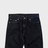 Levi's 505 Jeans Mens 30x30 Black Regular Fit Straight Leg Dark Wash Denim Pants