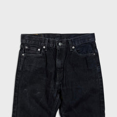 Levi's 505 Jeans Mens 30x30 Black Regular Fit Straight Leg Dark Wash Denim Pants