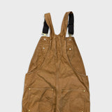 Carhartt Iconic R01 Duck Bib Overall Mens 34x32 Brown Relaxed Fit Carpenter Workwear