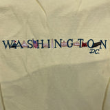Vintage Y2K Washington DC USA T Shirt Mens XL Yellow Spell Out Logo City Tee