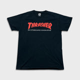 Thrasher Magazine T Shirt Mens Medium Black Skateboard Spell Out Graphic Tee