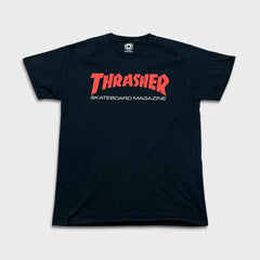 Thrasher Magazine T Shirt Mens Medium Black Skateboard Spell Out Graphic Tee