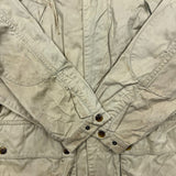 Vintage 90s Nautica Jacket Mens Large Beige Full Zip Outdoor Bomber Coat