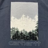 Carhartt T Shirt Mens XL Gray Relaxed Fit Workwear Forest Graphic Pocket Tee