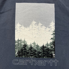 Carhartt T Shirt Mens XL Gray Relaxed Fit Workwear Forest Graphic Pocket Tee