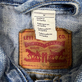 Levi's Denim Jacket Womens 2XS Blue Type III Light Wash Distressed Jean Trucker
