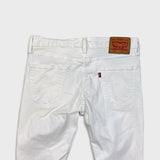 Levi's 511 Jeans Mens 34x32 White Slim Fit Straight Leg Stretch Mid Rise Denim Pants