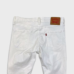 Levi's 511 Jeans Mens 34x32 White Slim Fit Straight Leg Stretch Mid Rise Denim Pants