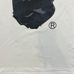 BAPE Camo Big Ape Head Tee Mens Large White A Bathing Ape Graphic T Shirt