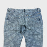 Givenchy 4G Jacquard Denim Mens 34x34 Blue Oversized Fit Light Wash Monogram Pants