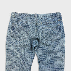 Givenchy 4G Jacquard Denim Mens 34x34 Blue Oversized Fit Light Wash Monogram Pants