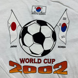 Vintage 2002 FIFA World Cup T Shirt Mens Medium White Japan & Korea Soccer Tee
