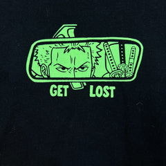 2022 Kuruu One Piece T Shirt Mens XL Black Missing Zoro Anime Graphic Tee