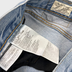 Levi’s 501 ST Jeans Mens 30x30 Blue Straight Taper Light Wash Distressed Denim Pants