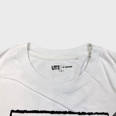 Uniqlo Naruto Shippuden T Shirt Mens Medium White Naruto Sasuke Fate Reunion Tee