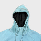 Free Nature Fleece Mens Medium Blue AOP Nature 1/4 Zip Hooded Jacket