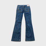 Vintage Y2K True Religion Sammy Jeans Womens 28x32 Blue Low Rise Flare Leg Bootcut Denim Pants