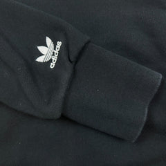 Adidas Originals Hoodie Womens XS Black Cropped Sports Hooded Sweater