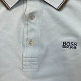HUGO BOSS Long Sleeve Polo Shirt Mens Medium Blue Preppy Casual Pullover