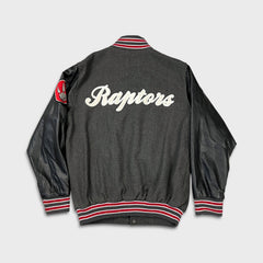 Vintage Y2K Toronto Raptors Jacket Mens Small Gray NBA Basketball Varsity