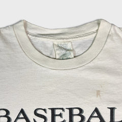 Vintage 90s Baseball T Shirt Mens XL White Classic Sports Graphic Retro MLB Tee