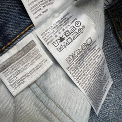 Levi's 505 Jeans Mens 34x30 Blue Regular Fit Straight Leg Distress Dark Wash Pants
