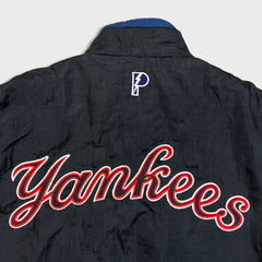 Vintage Pro Player New York Yankees Jacket Mens Large Black Reversible 90s MLB Baseball