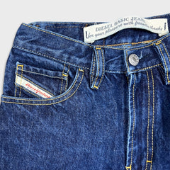 Vintage 90s Diesel Bold Flare Jeans Womens 26x30 Blue Dark Wash Pants