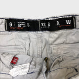 G-Star Raw 3301 Pants Mens 32x27 Gray Straight Fit Casual Utility Cargo Trousers