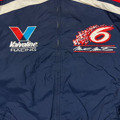 Vintage 90s Chase Authentics Mark Martin NASCAR Jacket Mens Large Blue Valvoline Racing Bomber