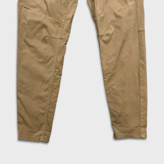Projek Raw Pants Mens 34x29 Brown Slim Taper Leg Lightweight Chino Trousers