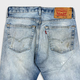 Levi's 501 Jeans Mens 31x32 Blue Original Fit Straight Distressed Denim Pants