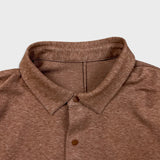 Lululemon Soft Knit Overshirt Mens Large Brown Relaxed Fit Button Up Shirt