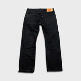 Levi's 501 Jeans Mens 36x30 Black Original Straight Leg Dark Wash Denim Pants