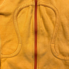 Lululemon Scuba Hoodie Womens Size 10 Yellow Full Zip Sports Hooded Sweater