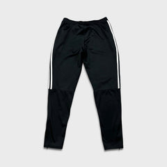 Adidas Track Pants Mens Medium Black Essentials 3 Stripe Training Athletic Jogger