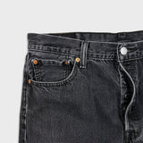 Levi's 501 Jeans Mens 34x30 Black Original Straight Leg Dark Wash Denim Pants