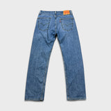 Levi's 505 Jeans Mens 33x30 Blue Regular Fit Straight Leg Light Wash Denim Pants