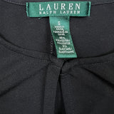 Lauren Ralph Lauren Keyhole Tunic Top Womens Small Black Long Sleeve Shirt