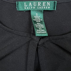 Lauren Ralph Lauren Keyhole Tunic Top Womens Small Black Long Sleeve Shirt