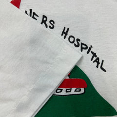 Vintage 90s Shriners Hospital Montreal T Shirt Mens Large White Single Stitch Tee