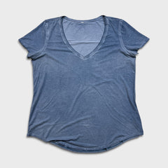 Lululemon Love Tee Fade V Shirt Womens XL Blue Relaxed Short Sleeve Tee