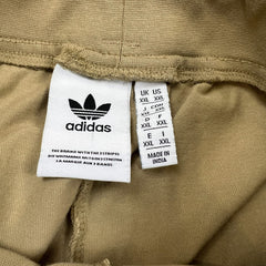 Adidas Originals Sweatpants Mens 2XL Beige Spell Out Fleece Comfort Jogger