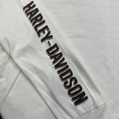 Harley Davidson Long Sleeve Shirt Mens 2XL White Orlando Florida Motorcycle Tee