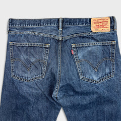 Vintage Y2K Levi's 505 Jeans Mens 36x30 Blue Regular Fit Straight Leg Dark Wash Denim Pants